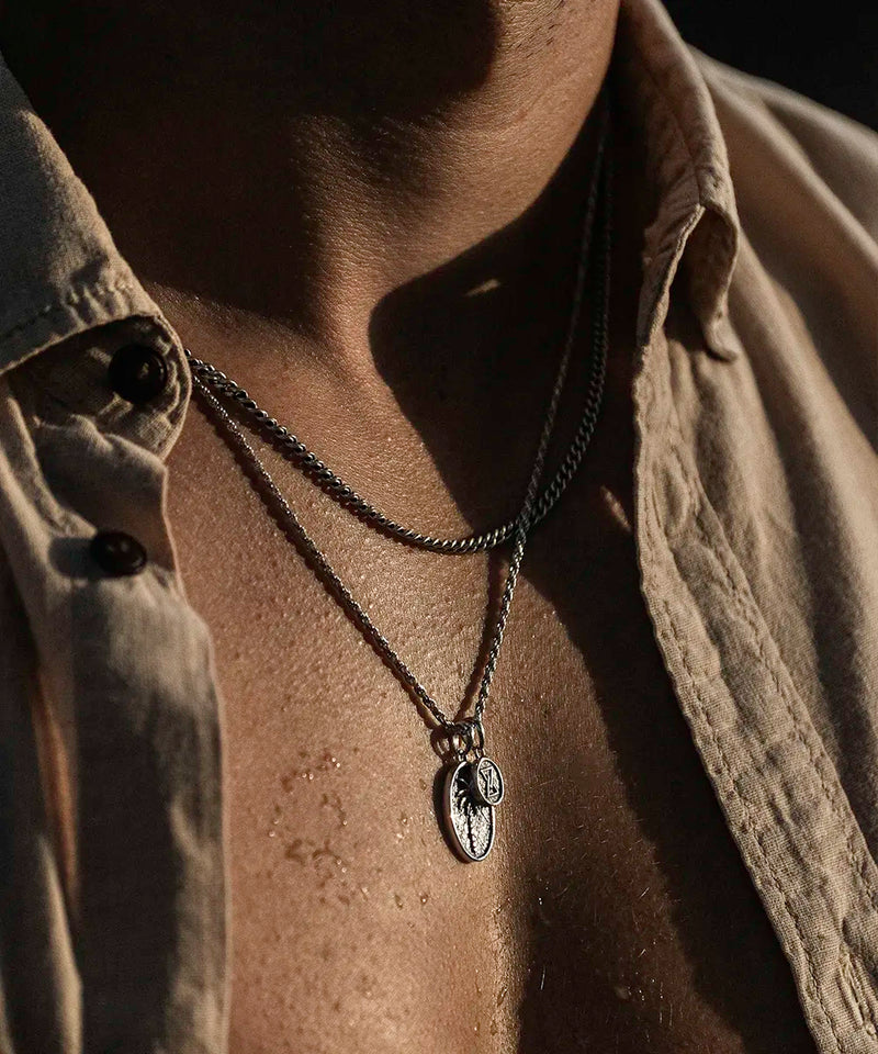Rope Necklace Palm tree