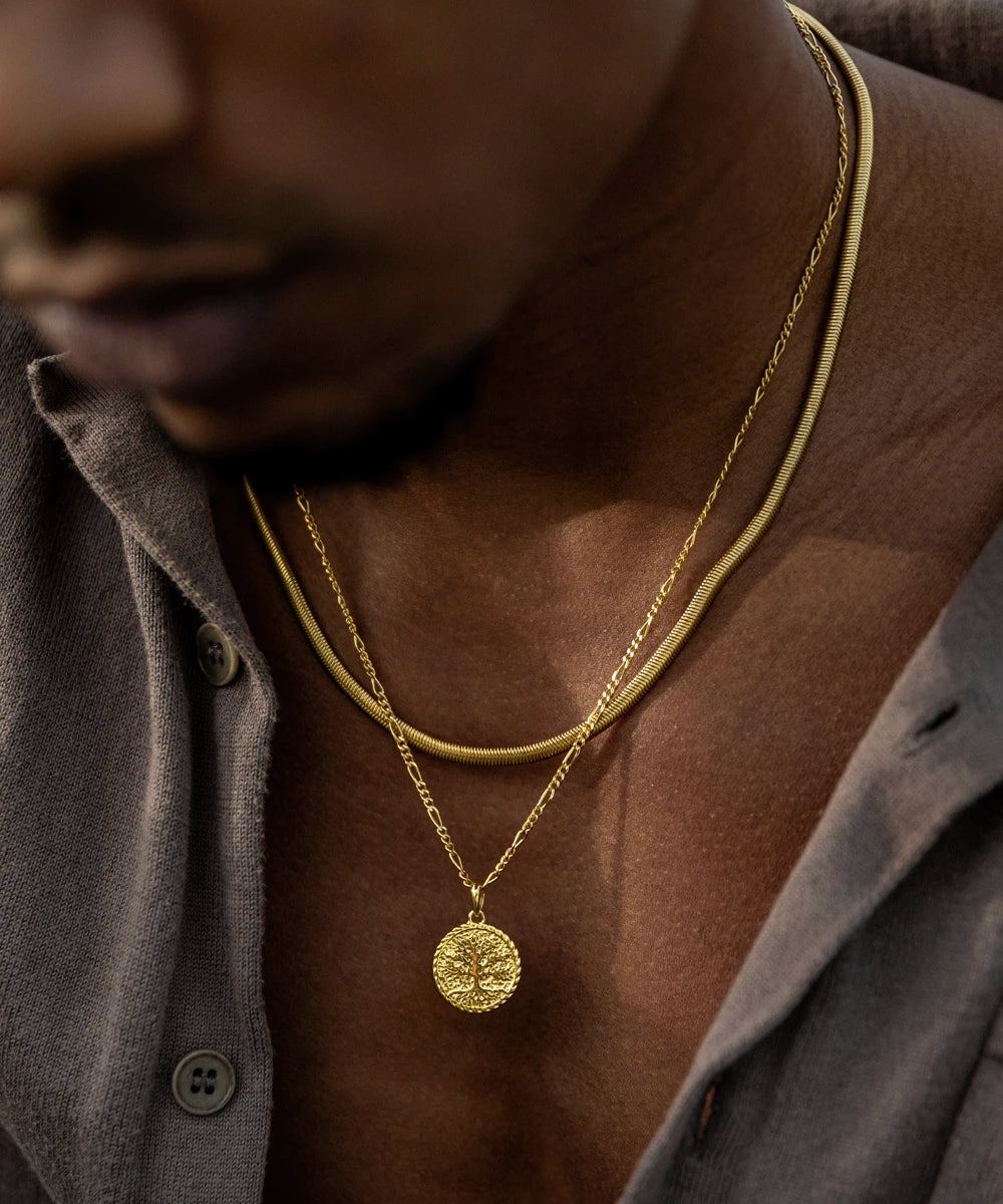 Collier Chapelet Homme SAGA GIOIELLI - Acier Argenté - 50cm Avec Croix - Bijou Masculin Élégant